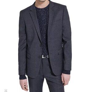 NWT The Kooples Starry Sky Checked Wool Blazer Sz 40